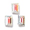 K9 Glass Rhinestone Cabochons, Pointed Back & Back Plated, Rectangle, Light Crystal AB, 8x6x3mm