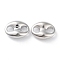 Brass Connector Charms, Oval Links, Cadmium Free & Nickel Free & Lead Free, Real Platinum Plated, 11x14.5x5mm, Hole: 4mm