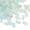 Gradient Color Transparent Acrylic Beads, with Golden Foil, Peanut, Pale Turquoise, 5.5x11.5x6.5mm, Hole: 1.8mm, about: 40pcs/10g