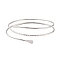 Wire Wrap Upper Arm Cuff Band, Alloy Open Armlets Bangle for Girl Women, Platinum, Inner Diameter: 3-3/8 inch(8.6cm)