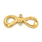 Ion Plating(IP) 304 Stainless Steel Bowknot Links Connector Charms, Real 18K Gold Plated, 11x30x3mm, Hole: 1.6mm
