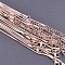 1.5MM Unisex 304 Stainless Steel Snake Chains Necklaces, 40cm, Extender: 5cm