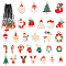 Christmas Theme Alloy Enamel Mobile Straps, Polyester Cord Mobile Accessories Decoration, Mixed Color, 8.5~10.3cm, 29pcs/set