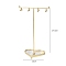 Iron Necklace Display Stands, Necklace Storage, Heart, Golden, 12x27.5cm