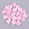 Spray Painted Glass Pendants, Fish, Pink, 18~18.5x17x5mm, Hole: 1mm