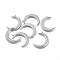 Non-Tarnish 304 Stainless Steel Pendants, Moon, Stainless Steel Color, 32x24x3mm, Hole: 2mm