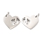 Non-Tarnish 304 Stainless Steel Pendants, with Jump Ring, Heart with Footprint Charm, Stainless Steel Color, 13x16.8x1.4mm, Hole: 3.2mm