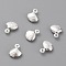 Brass Pendants, Shell Shape, 925 Sterling Silver Plated, 10x8x3mm, Hole: 1mm