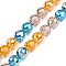 Transparent Glass Beads Strands, Round Charms, Faceted, Colorful, 7.5x8mm, Hole: 1.2mm, about 48~50pcs/strand, 14.17~14.76''(36~37.5cm)