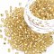 8/0 Glass Bugle Beads, Silver Lined, Gold, 2.5~3x2.5mm, Hole: 1mm, about 15000pcs/pound