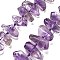 Natural Amethyst Beads Strands, Nuggets, 13~27x5~14x5~12mm, Hole: 1.2~14mm, about 37~42pcs/strand, 16.14''~16.34''(41~41.5cm)