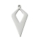 Non-Tarnish 304 Stainless Steel Pendants, Laser Cut, Stainless Steel Color, Kite, 24.5x12x1mm, Hole: 1.2mm