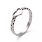Non-Tarnish 201 Stainless Steel Hollow Heart Finger Ring for Valentine's Day, Stainless Steel Color, 2~6mm, Inner Diameter: 17mm