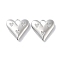 Brass Micro Pave Clear Cubic Zirconia Pendants, Cadmium Free & Nickel Free & Lead Free, Heart Charm, Real Platinum Plated, 20x20x4.5mm, Hole: 4.5x4mm