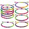 Braided Nylon Thread Cord Bracelets, Colorful, 1/4 inch(0.5cm), Inner Diameter: 2~3-1/8 inch(5~8cm), 5pcs/set