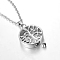 Non-Tarnish Stainless Steel Pendant Necklaces, Urn Ashes Necklaces, Tree of Life, Stainless Steel Color, 19.69 inch(50cm)