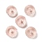 Transparent Resin Beads, Textured Rondelle, PeachPuff, 12x7mm, Hole: 2.5mm
