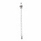 Tarnish Resistant 304 Stainless Steel Chain Extender, Cadmium Free & Nickel Free & Lead Free, with Teardrop and Lobster Claw Clasps, Stainless Steel Color, 50mm, Hole: 2.5mm