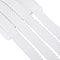 Flat Polyester Elastic Cord, Single Wavy Edged Cord with Latex, Clothes Accessories, White, 24.5~25mm