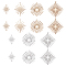 arricraft 14 Pcs 2 Colors Brass Sun Charms, Sun Connectors Metal Link Pendants Rhombus Sun Flower Dangle Charms for DIY Bracelet Necklace Earring Jewelry Making, Platinum/Light Gold