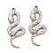 Non-Tarnish 304 Stainless Steel Pendants, Snake, Stainless Steel Color, 27x12x2mm, Hole: 1.2mm