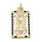 Brass Micro Pave Cubic Zirconia Pendants with Enamel, Cadmium Free & Nickel Free & Lead Free, 
Rectangle, WhiteSmoke, 42x25x3mm, Hole: 9x6mm