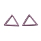 Spray Painted Alloy Linking Rings, Triangle, Old Rose, 17.5x20x1.5mm, Inner Diameter: 12.5x14mm
