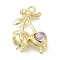 Alloy Rhinestone Pandants, Cherry Charms, Violet, 23x16x7.5mm, Hole: 1.7mm