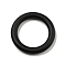 Ring Silicone Focal Beads, Black, 65x10mm, Hole: 3mm, Inner Diameter: 46mm