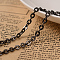 304 Stainless Steel Cable Chains, Soldered, with Spool, Flat Oval, Black, 2mm, Link: 2.5x2x0.5mm, about 82.02 Feet(25m)/roll