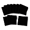 Square Velvet Jewelry Bags, with Snap Fastener, Black, 6.7~7.3x6.7~7.3x0.95cm
