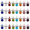 PH PandaHall 32pcs Angel Wing Charms,8 Colors Rhinestone Beads with Antique Silver Wing Beads Angel Fairy Wing Beads Dangle Pendants for DIY Necklace Bracelet Jewellery Keychain Making
