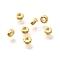 Brass Beads, Cadmium Free & Nickel Free & Lead Free, Octagon, Real 18K Gold Plated, 3.5x1.7mm, Hole: 1.8mm