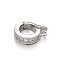 Rack Plating Brass Micro Pave Cubic Zirconia Hinged Bails, Enhancer Shortener Pendant Bails, with Loop, Lead Free & Cadmium Free, Platinum, 11x9x3mm, Hole: 1mm
