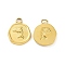 Ion Plating(IP) 304 Stainless Steel Pendants, Flat Round with Dolphin Charm, Real 18K Gold Plated, 16x13x2mm, Hole: 2mm