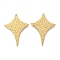 304 Stainless Steel Pendants, Textured, Star, Golden, 33.5x25x1mm, Hole: 1.2mm