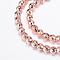Electroplate Non-magnetic Synthetic Hematite Bead Strands, Round, Faceted, Rose Gold Plated, 4mm, Hole: 1mm, about 98~102pcs/strand, 15.7 inch