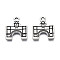 Tibetan Style Alloy Pendants, Cadmium Free & Lead Free, House, Antique Silver, 17x15x1.5mm, Hole: 1.8mm, about 780pcs/1000g