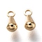 Brass Charms, Chain Extender Drop, Long-Lasting Plated, Teardrop, Real 24K Gold Plated, 6x2.8mm, Hole: 1.2mm