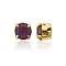 Preciosa® MAXIMA Crystal in Sew-On Cup, Czech Crystal, 719 37 083 Chaton(Round), Golden, 21110 Amethyst Opal, SS19(4.4~4.6mm)