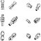 UNICRAFTALE 12sets 3 Styles 1mm/1.5mm Hole Stainless Steel Screw Clasps Column Screw Clasps Tube Leather Cord End Caps with Locking for Bracelets Jewelry Making Findings