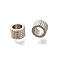 201 Stainless Steel European Beads, Large Hole Beads, Column, Stainless Steel Color, 10x7mm, Hole: 6mm