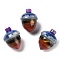 Chakra Gemstone Acorn Beads, for Half Drilled Beads, 25.5~26x20~20.5mm, Hole: 1mm