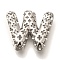 Brass Pendants, Hollow Letter Charms, Rack Plating, Long-Lasting Plated, Cadmium Free & Lead Free, Letter W, 22x25.5x7.5mm, Hole: 5x2.7mm