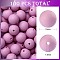 100Pcs Silicone Beads Round Rubber Bead 15MM Loose Spacer Beads for DIY Supplies Jewelry Keychain Making, Plum, 15mm