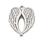 304 Stainless Steel Pendants,  Heart Angel Wing Charms, Anti-Tarnish, Stainless Steel Color, 21x17.5x2mm, Hole: 1.5mm
