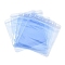 PVC Anti Oxidation Zip Lock Bags, Transparent Antitarnish Jewelry Packing Storage Pouch, Rectangle, Cornflower Blue, 10.8x10.5x0.03cm, Unilateral thickness: 4.9 Mil(0.125mm)
