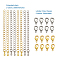 Brass Chain Extender, with Curb Chains, Lobster Claw Clasps and Drop Charms, Platinum & Golden, 11.5~12x7, Hole: 1.2mm, 50pcs/set, 69x3x1.5mm, Hole: 3x2mm, 50strands/set