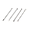 Tarnish Resistant 304 Stainless Steel Link Connectors, Column, Stainless Steel Color, 36x3x1.5mm, Hole: 1.8mm
