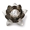 Rack Plating Brass Pendants With ABS Imitation pearls, Lead Free & Cadmium Free,  Long-Lasting Plated, lotus Charms, Platinum, 16.5x29x27.5mm, Hole: 1.8mm